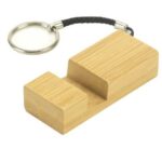 Bamboo Keychain with Phone Stand