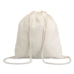 Cotton Drawstring Backpack Natural Color