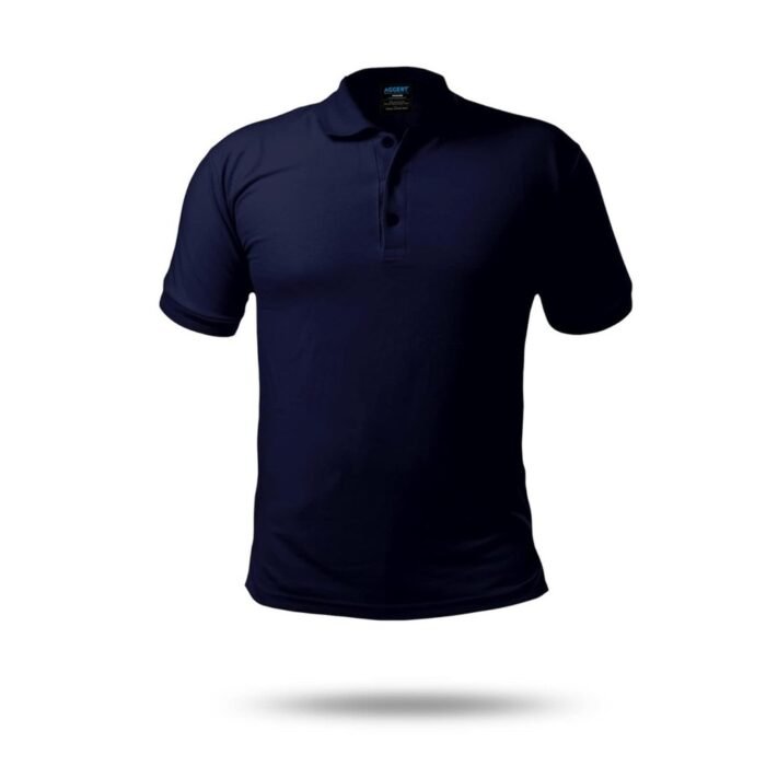 AGGERT Polo SUPIMA MERCERISED Cotton 240 GSM-Navy Blue - Image 1