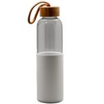Glass Water Bottle with Bamboo lid 500ml
