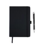 A5 PU Economic Notebook and pen Black