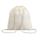 Cotton Drawstring Backpack Natural Color