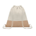 Jute Base Cotton Drawstring Bag